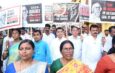 ওপারে কবিগুরুর পৈত্রিক বাড়ি আক্রান্ত, মুহুরীঘাট চেকপোস্টের সামনে বিজেপির বিক্ষোভ
